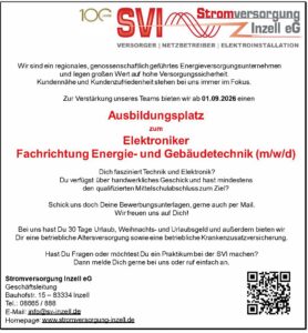 Stellenanzeige Ausbildungsplatz zum Eletroniker Fachrichtung Energie- und Gebäudetechnik (m/w/d)